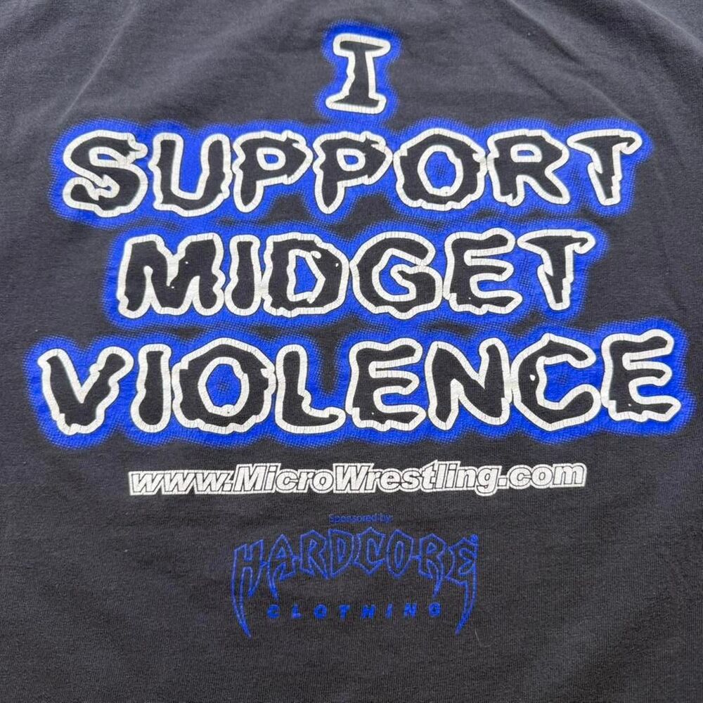 Vintage Micro Wrestling Federation Midget Violence TShirt Size L